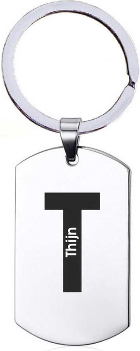 Naamkado - Thijn - RVS Sleutelhanger
