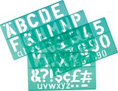 Linex lettersjabloon van 50 mm, set van 4 stuks 8 stuks