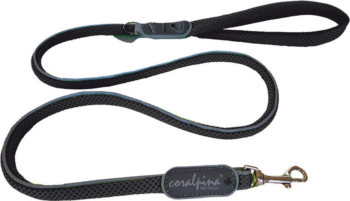Coralpina - Hondenriem - Leash Cinquetorri - Kleur: Zwart – Dikte: 10 mm - Lengte: 110cm