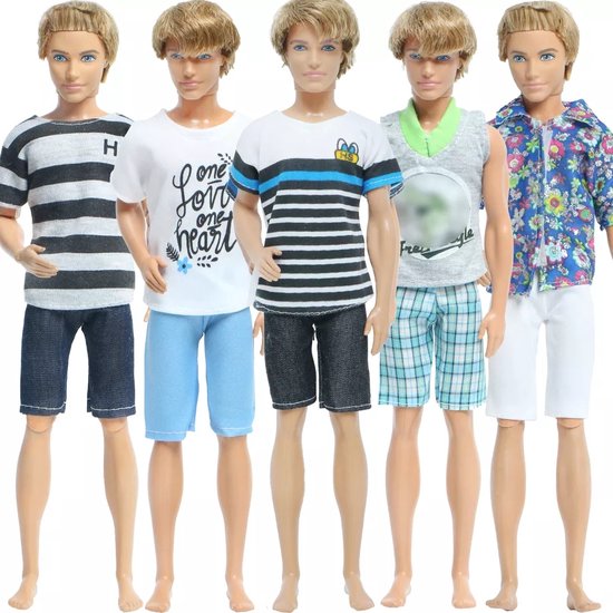 Vergoeding koper ~ kant Poppenkleertjes - Geschikt voor Ken van Barbie - Set van 5 outfits -  Kleding voor... | bol.com