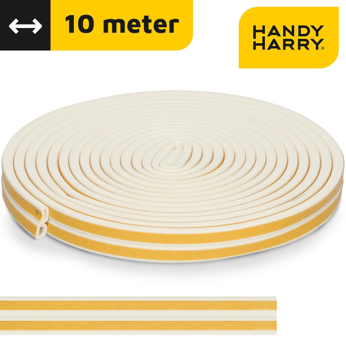 HANDY HARRY® Tochtband Zelfklevende 10 Meter - 6x9mm - Tochtstrip Schuim