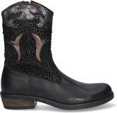 Braqeez 422734-589 Meisjes Cowboy Boots - Zwart - Leer - Ritssluiting