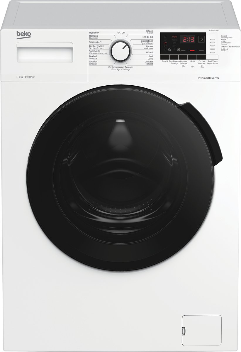 Beko WTV9725XCW1 wasmachine Voorbelading 9 kg 1400 RPM B Wit