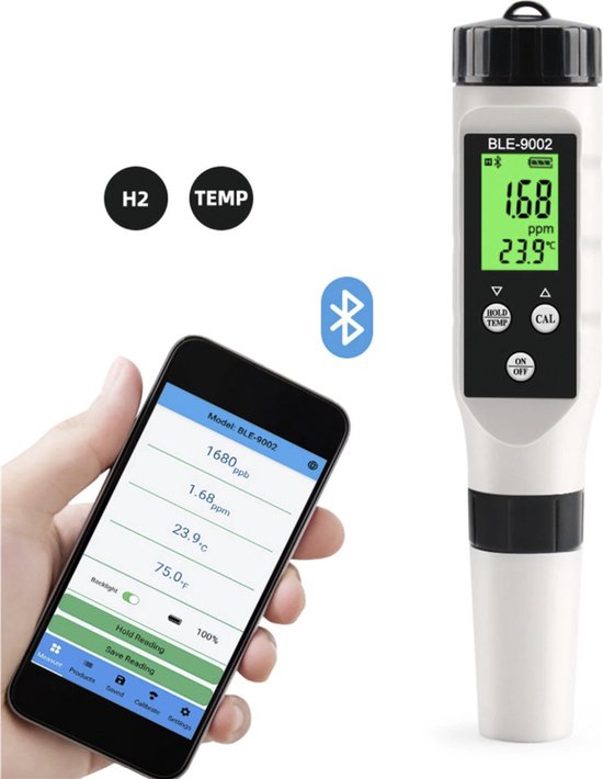 Foto: Colony group 5 in 1 water kwaliteit tester digitale water thermometer aquarium meter waterdicht ph tds ec temperatuur zoutgehalte voor zwembad aquarium grond watertester bluetooth