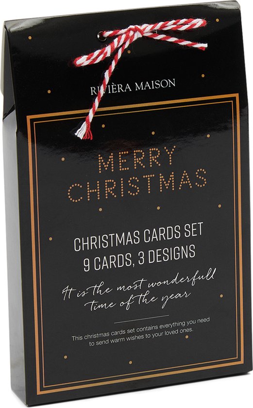 Riviera Maison Kerstkaarten Zwart Wonderful Time Christmas Cards 9