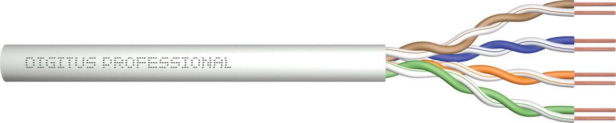 Digitus DK-1511-V-305-1 Netwerkkabel CAT 5e U/UTP 0.20 mm² Grijs-wit (RAL 7035) 305 m