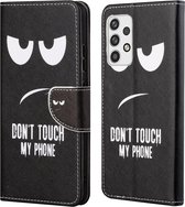 Coverup Book Case - Geschikt voor Samsung Galaxy A23 Hoesje - Don't Touch