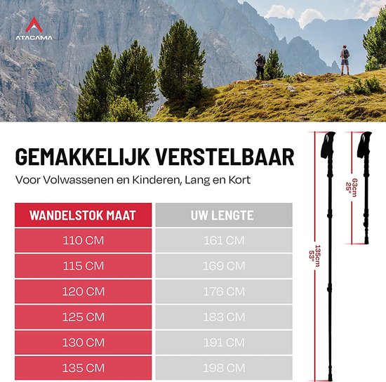 Nordic Walking Stokkenpremium Walking stokken Lichtgewicht Opvouwbare bol
