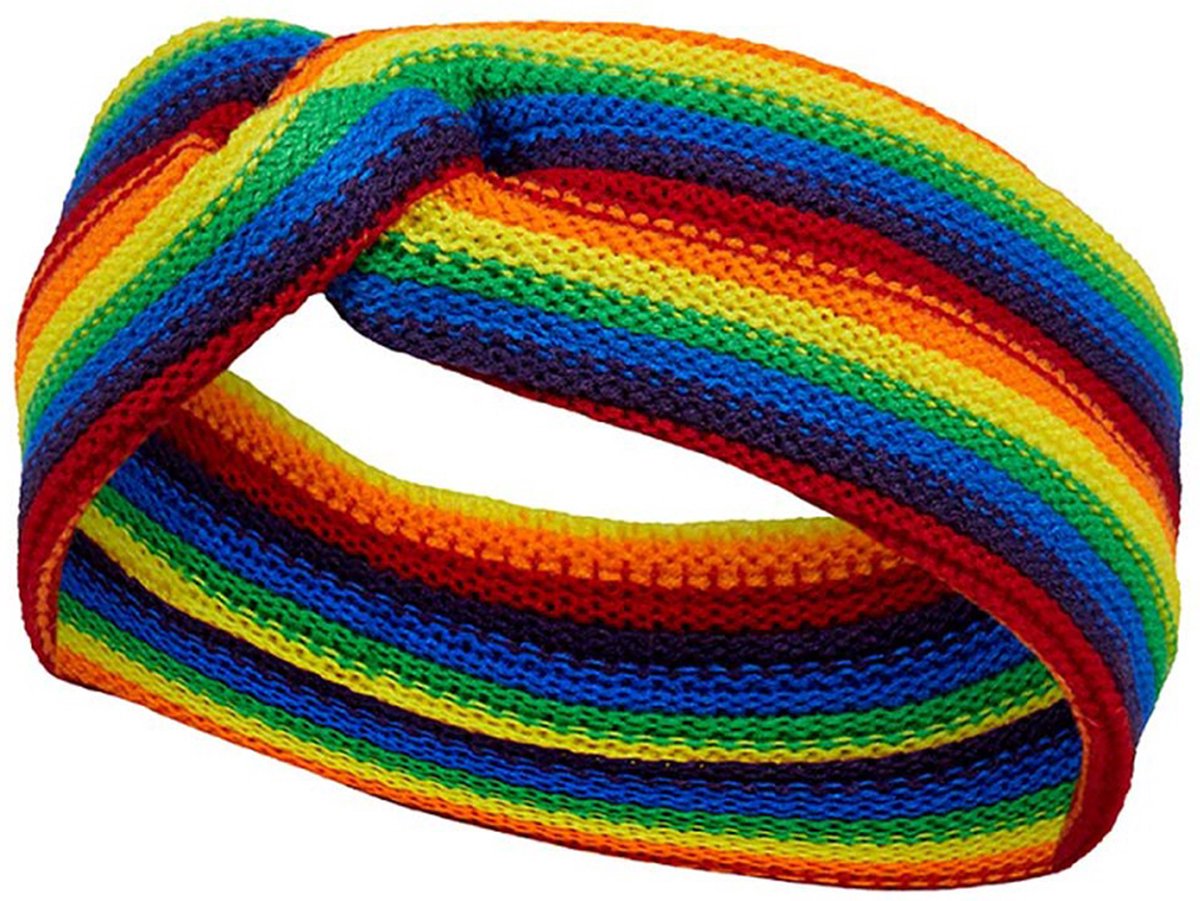 Haarband - Verkleedkleren - Cross Hoofdband - Gebreide Hoofdband - Regenboog