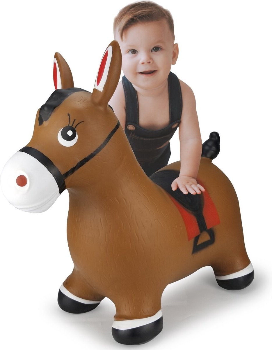JAMARA Skippybal paard met pomp bruin