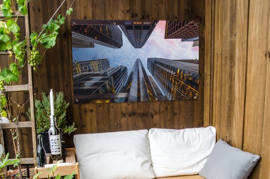 Affiche Sunrise in Chicago Garden 120x80 cm - Toile de jardin / Toile d'extérieur / Peintures pour l'extérieur (décoration de jardin)