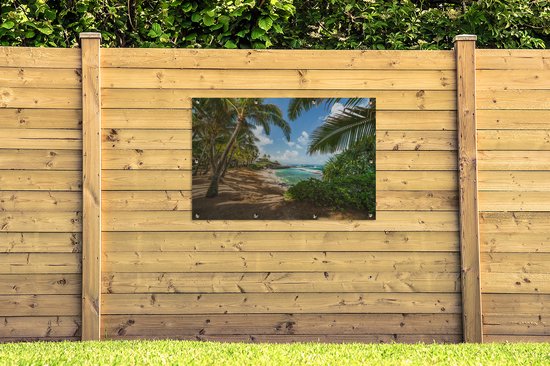 Affiche exotique Kuau Cove Beach située sur Hawaii Garden 120x80 cm - Toile de jardin / Toile d'extérieur / Peintures pour l'extérieur (décoration de jardin)