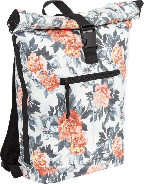 New Rebels ® Mart - Rolltop - Rugzak - Waterafstotend - Flower Flora Light - Large II - Rugtas