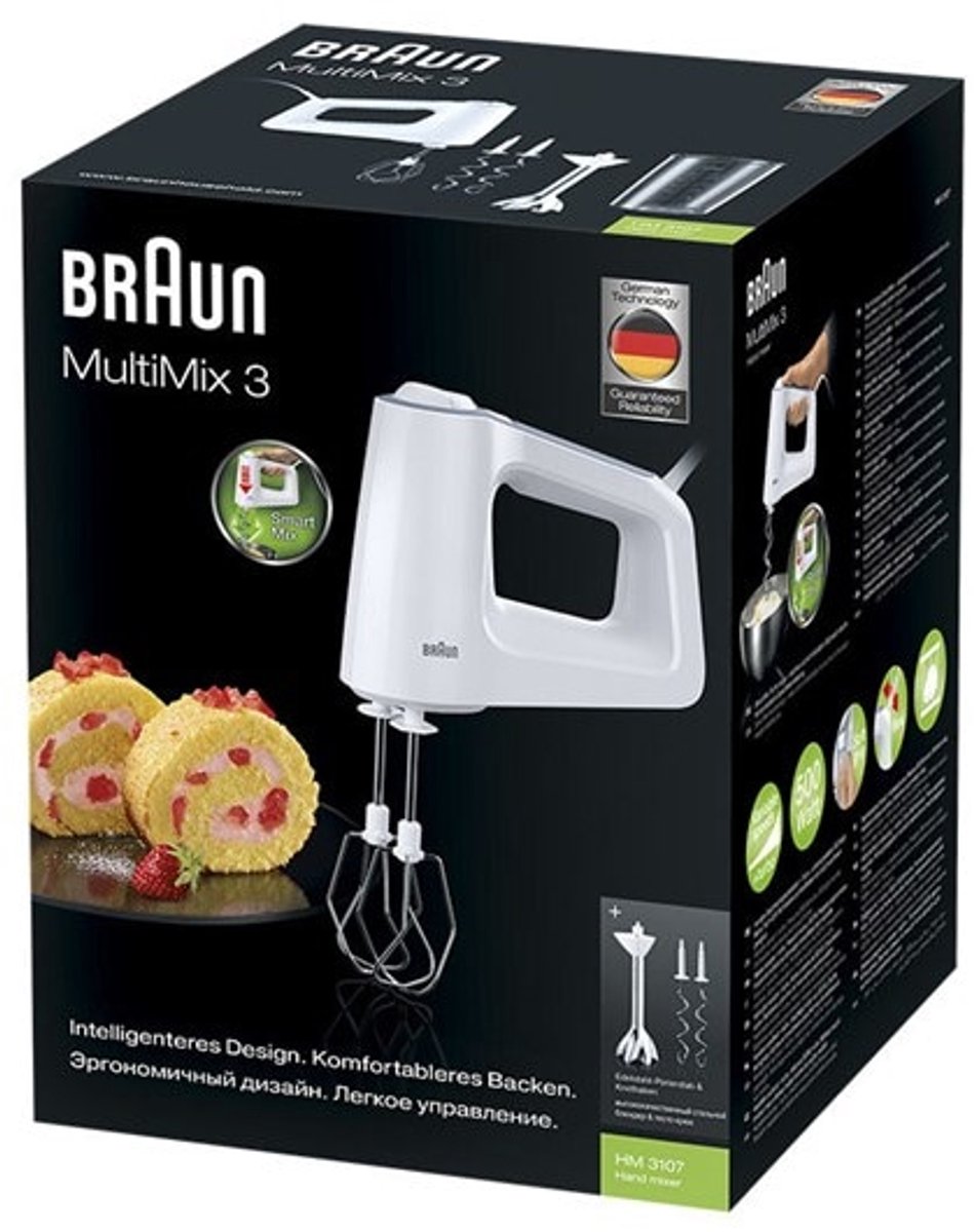 Braun HM3107WH Handmixer 500W mixer