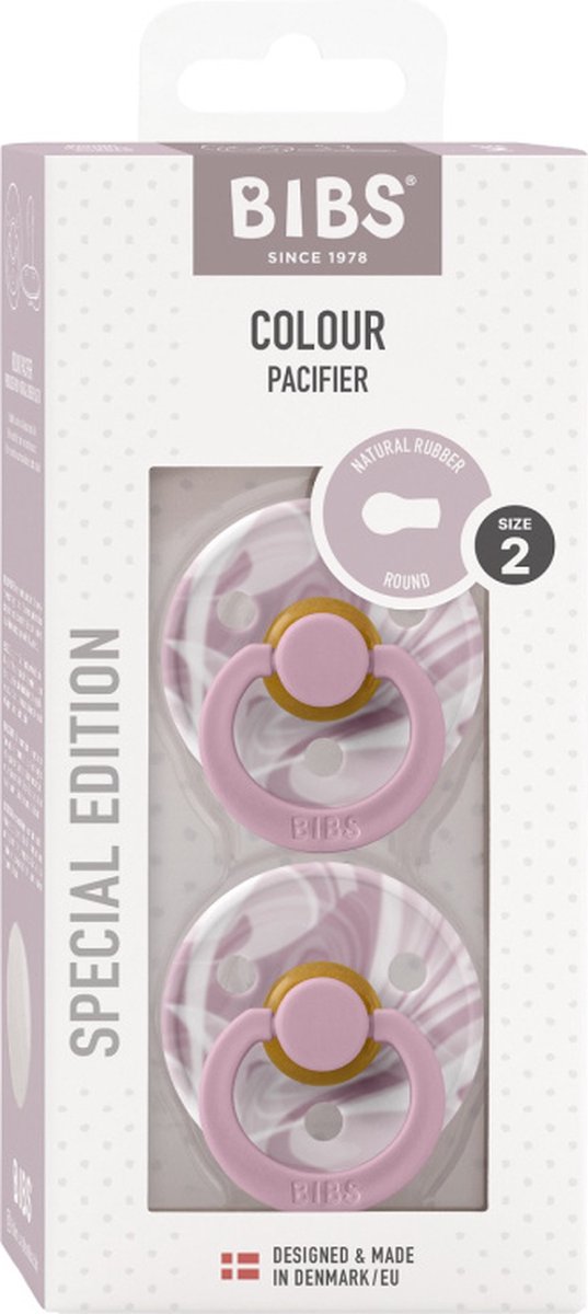 BiBS Round Pacifier Stage 2 Fopspeen 6+ maanden 2 stuks
