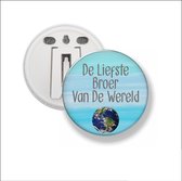 Button Met Clip 58 MM - De Liefste Broer Van De Wereld