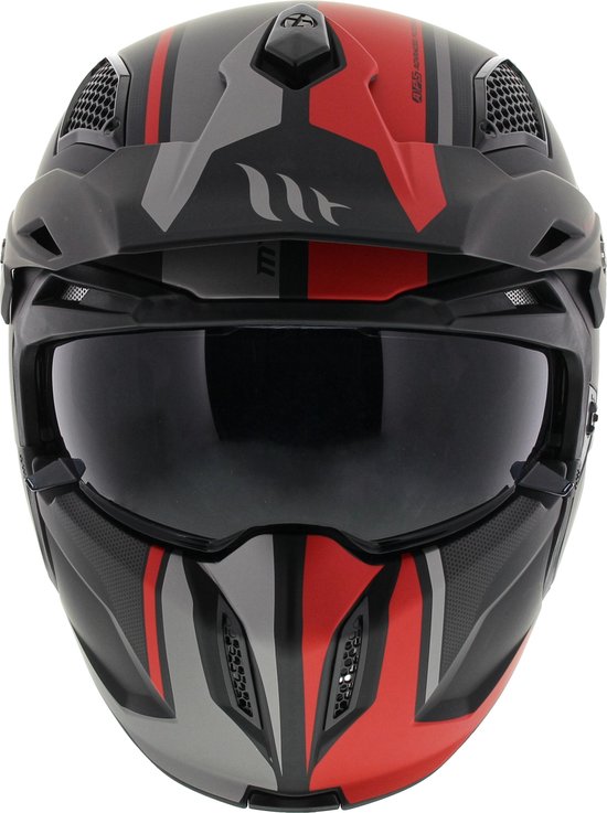 MT HELMETS Streetfighter SV Twin Converteerbare Helm Matt Red M