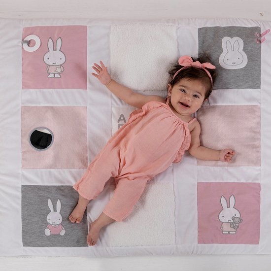 Speelkleed / Boxkleed Nijntje Baby Rib Pink 9 Vlaks