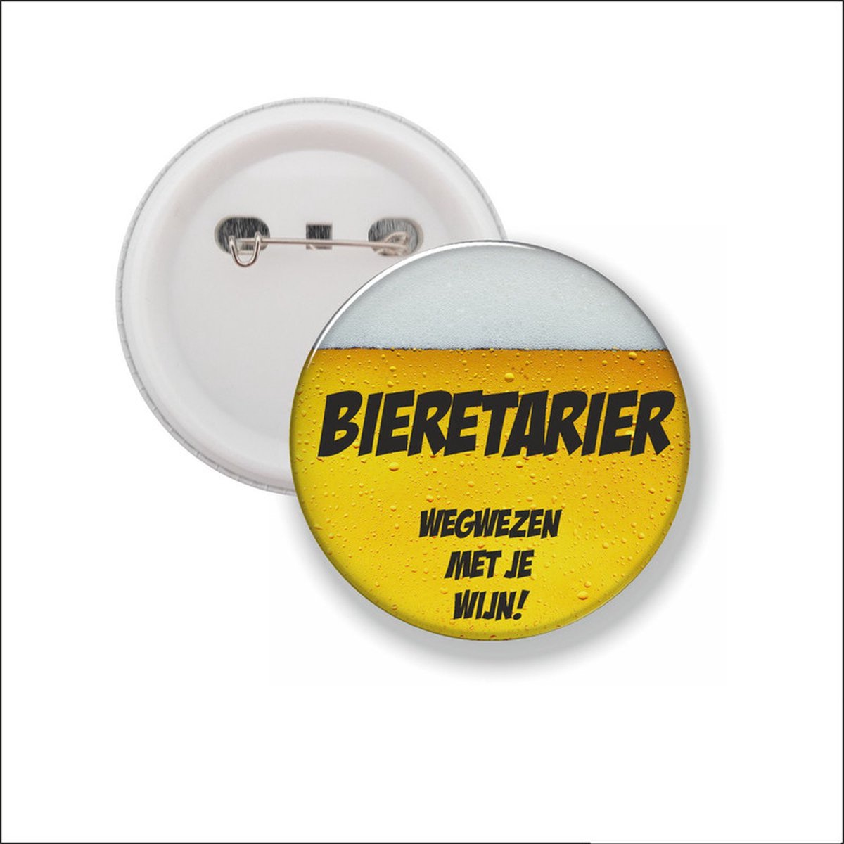 Button Met Speld 58 MM - Bieretarier