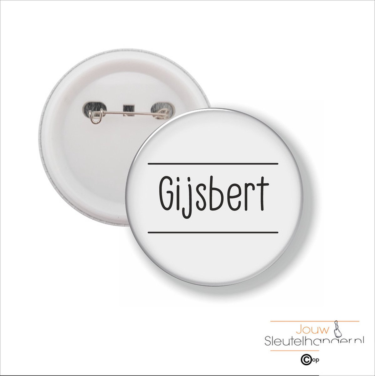 Button Met Speld 58 MM - Gijsbert