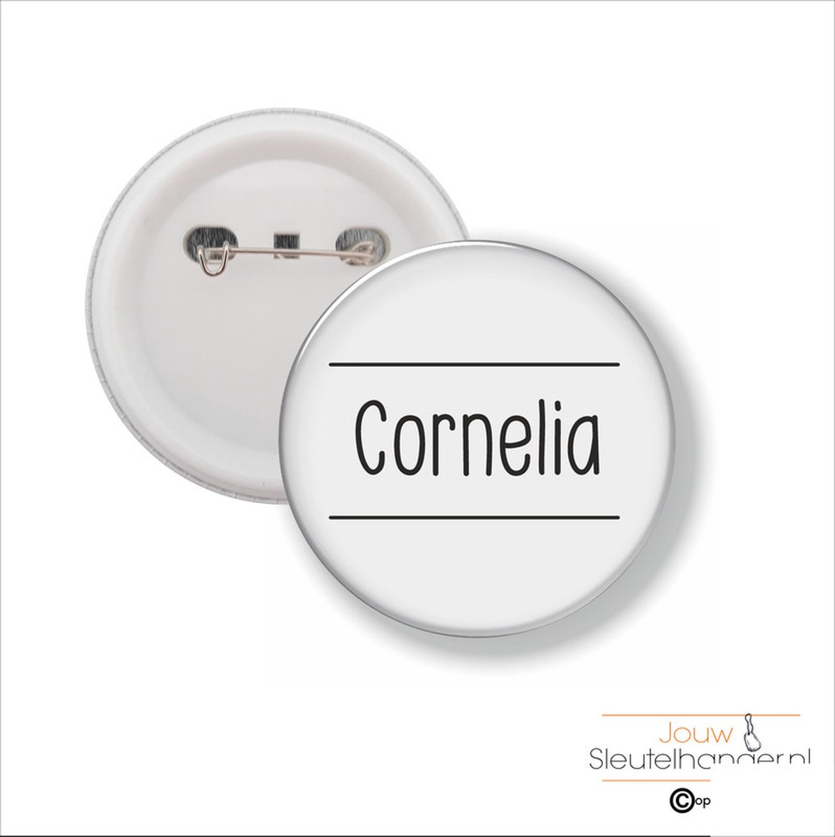 Button Met Speld 58 MM - Cornelia