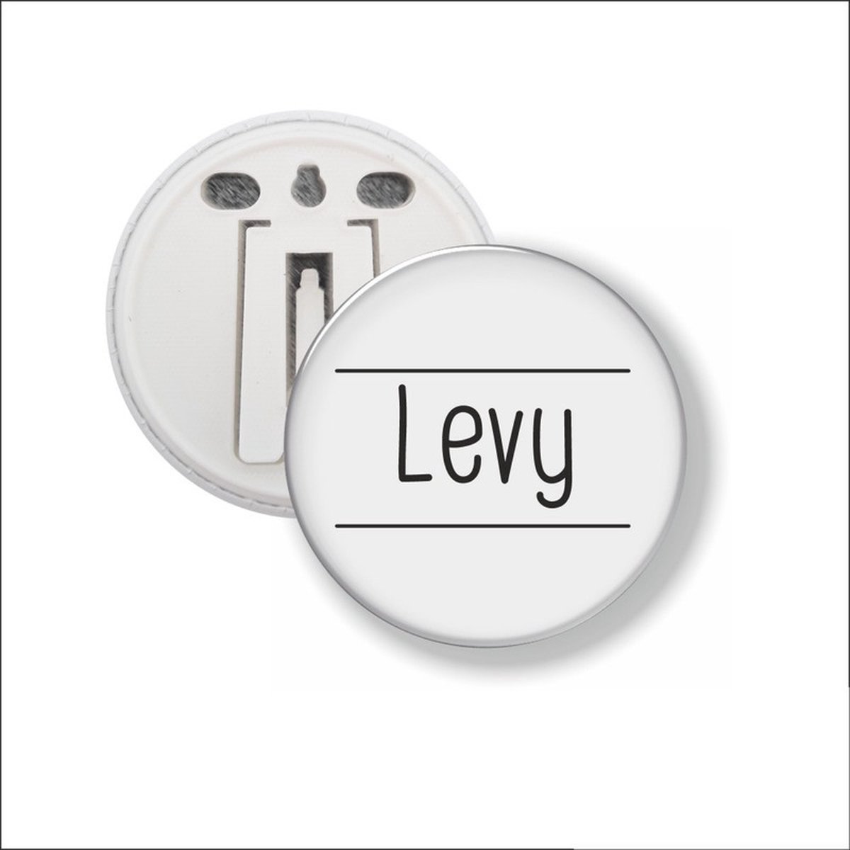 Button Met Clip 58 MM - Levy