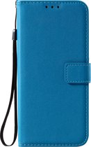 Book Case pour Samsung Galaxy A20E avec Protection d'appareil photo - Similicuir - Couleur unie - Samsung Galaxy Solide - Blauw
