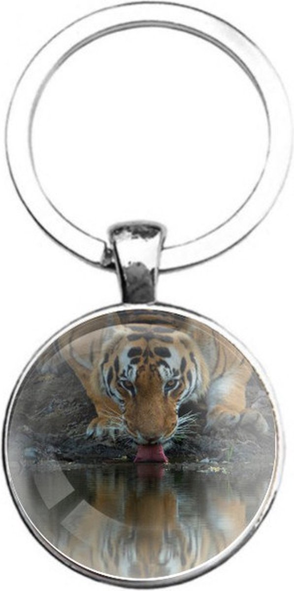 Sleutelhanger Glas - Tijger
