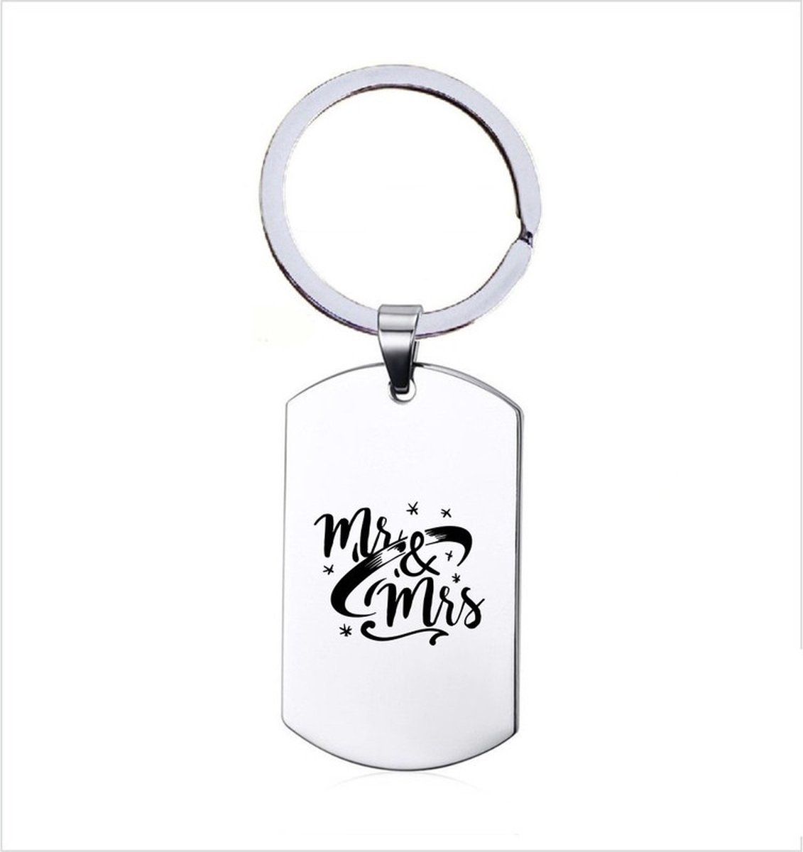 Sleutelhanger RVS - MR & MRS