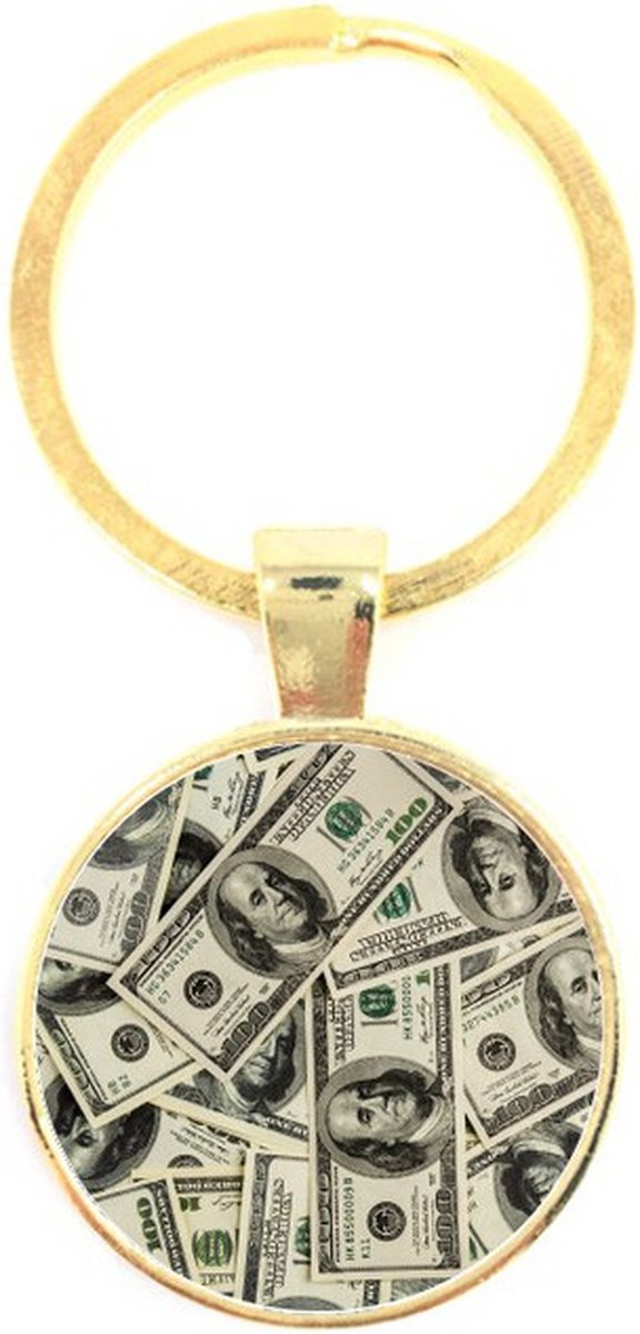 Sleutelhanger Glas - Dollars
