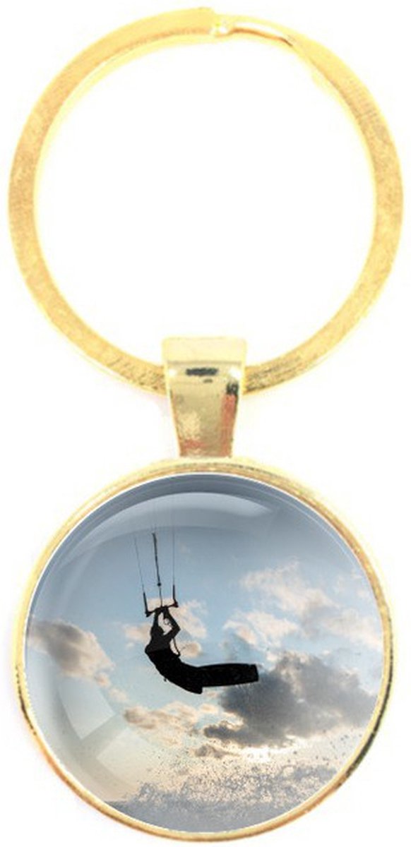 Sleutelhanger Glas - Wakeboarden