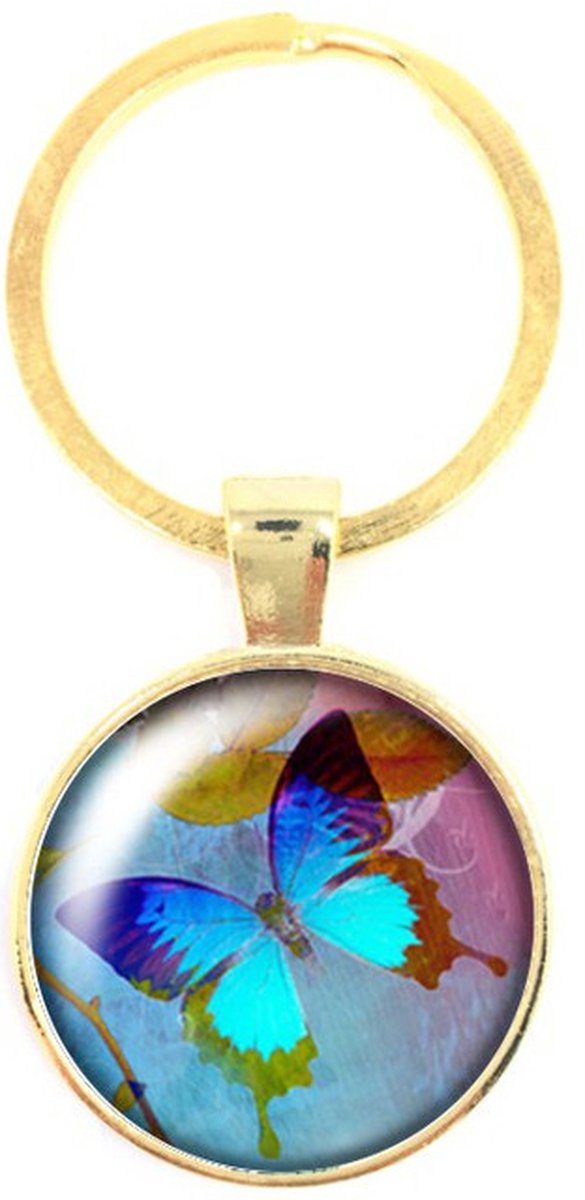 Sleutelhanger Glas - Vlinder