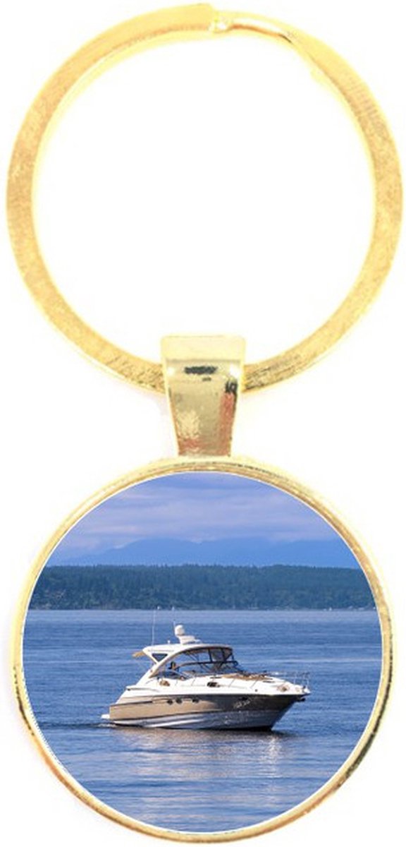 Sleutelhanger Glas - Boot