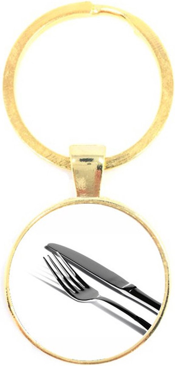 Sleutelhanger Glas - Bestek