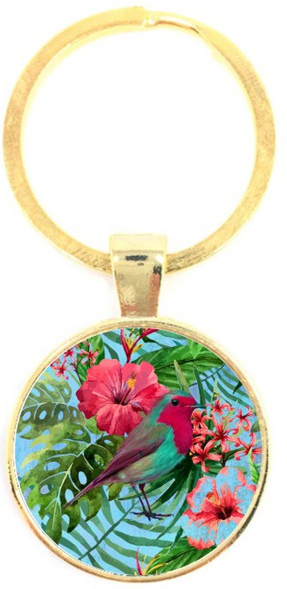 Sleutelhanger Glas - Vogel