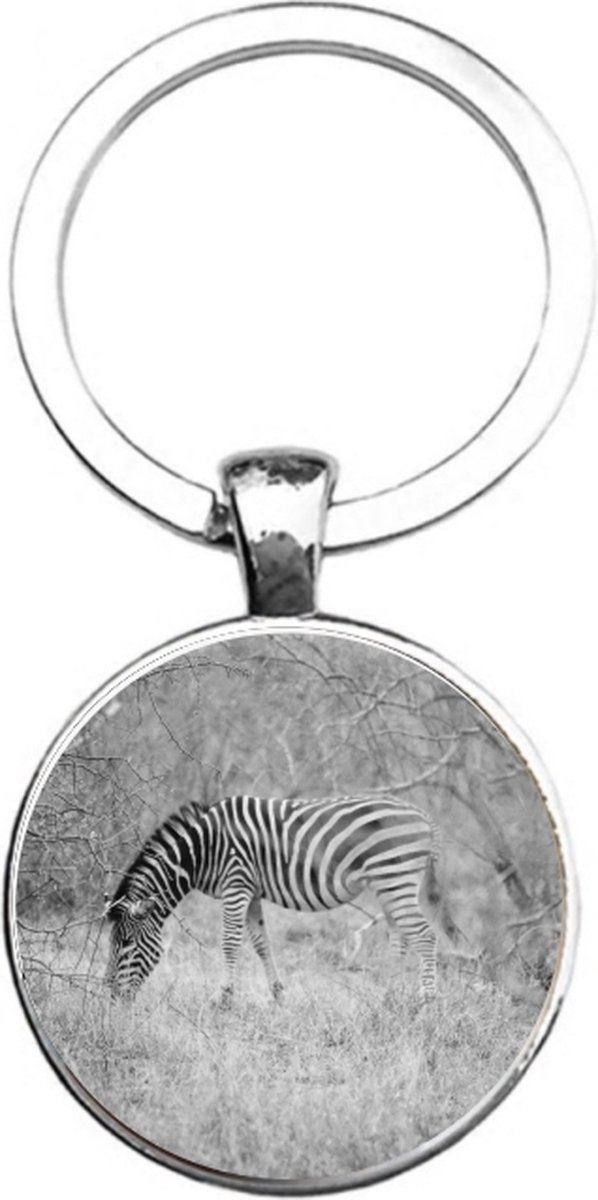 Sleutelhanger Glas - Zebra