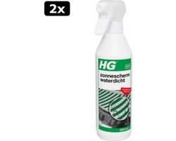 2x HG waterdicht voor zonneschermen, dekzeilen en tenten - 500ml - tegen vuil & doordringen van regenwater