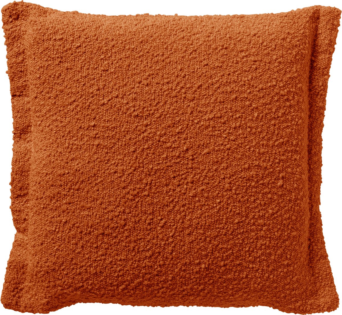 Dutch Decor OTIS - Kussenhoes 45x45 cm - effen kleur - unieke stof - Potters Clay - oranje - met rits - zonder binnenkussen