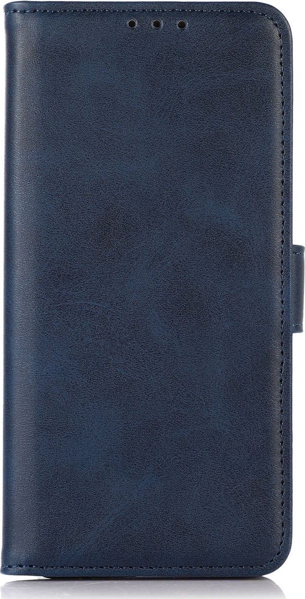 Mobigear Telefoonhoesje geschikt voor Apple iPhone 14 Hoesje | Mobigear Wallet Bookcase Portemonnee | Pasjeshouder voor 3 Pasjes | Telefoonhoesje voor Pinpas / OV Kaart / Rijbewijs - Blauw