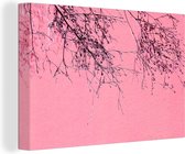 Canvas Schilderij Bloemen - Takken - Zomer - 90x60 cm - Wanddecoratie