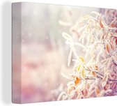 Tableau sur toile Hiver - Branches - Neige - Nature - 40x30 cm - Décoration murale