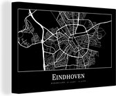 Peinture sur toile Carte - Eindhoven - Carte - Plan de la ville - 90x60 cm - Décoration murale