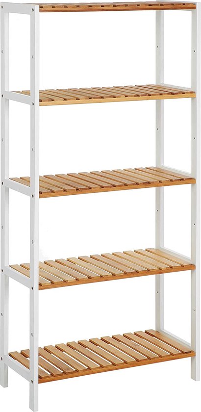 Five - 3-level bamboo trolley H 74 cm