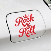 Bumpersticker - Rock & Roll - 11,3 X 13 - Rood