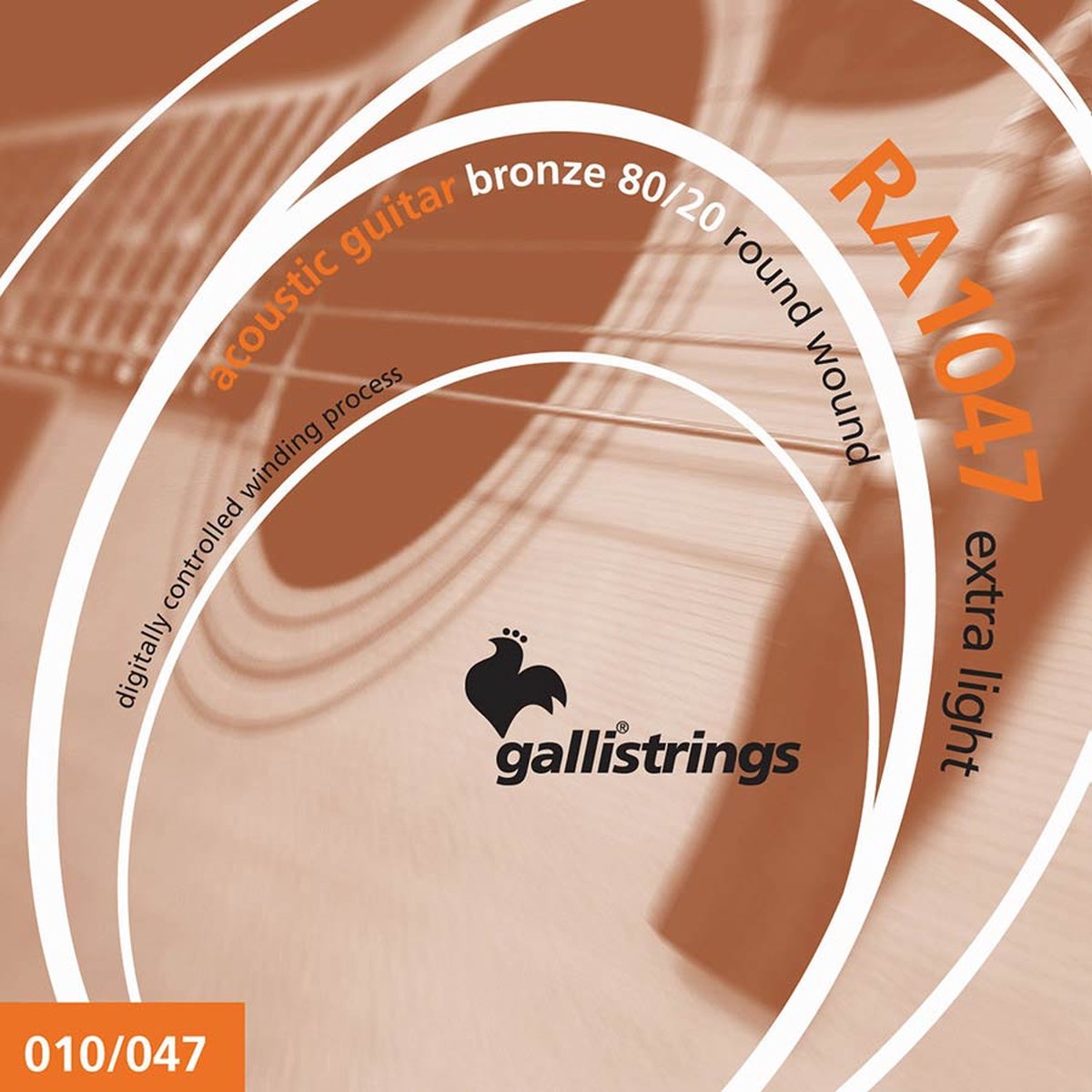 Galli RA1047 80/20 Bronze Akoestische Gitaar Snaren Extra Light (010–047)
