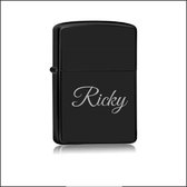 Briquet Zwart Avec Nom - Ricky