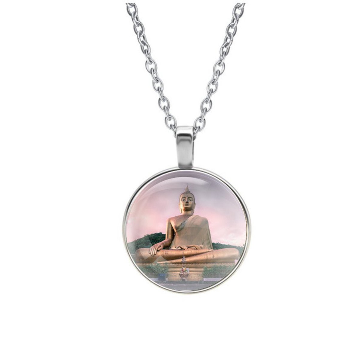 Ketting Glas - Buddha