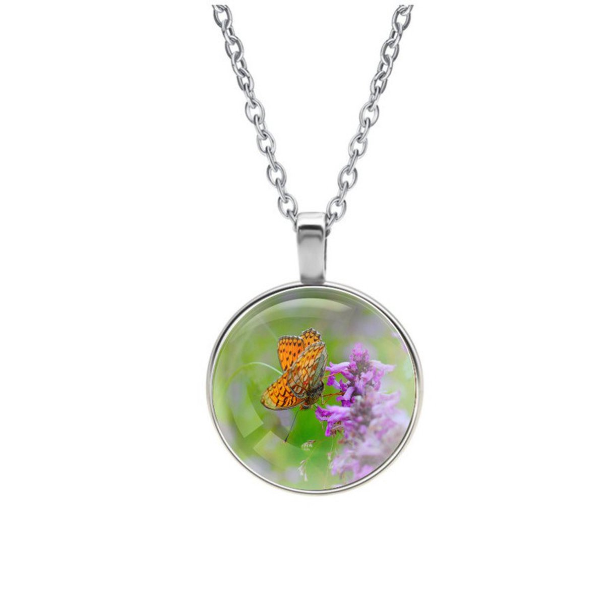 Ketting Glas - Vlinder