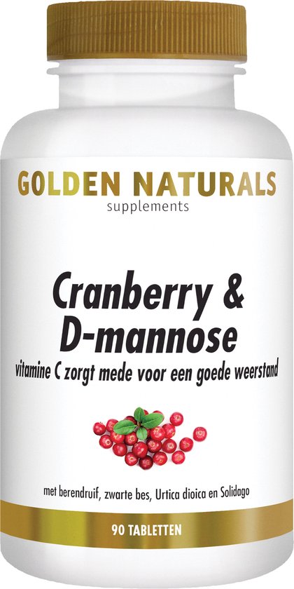 Golden Naturals Cranberry & D-mannose (90 veganistische tabletten)