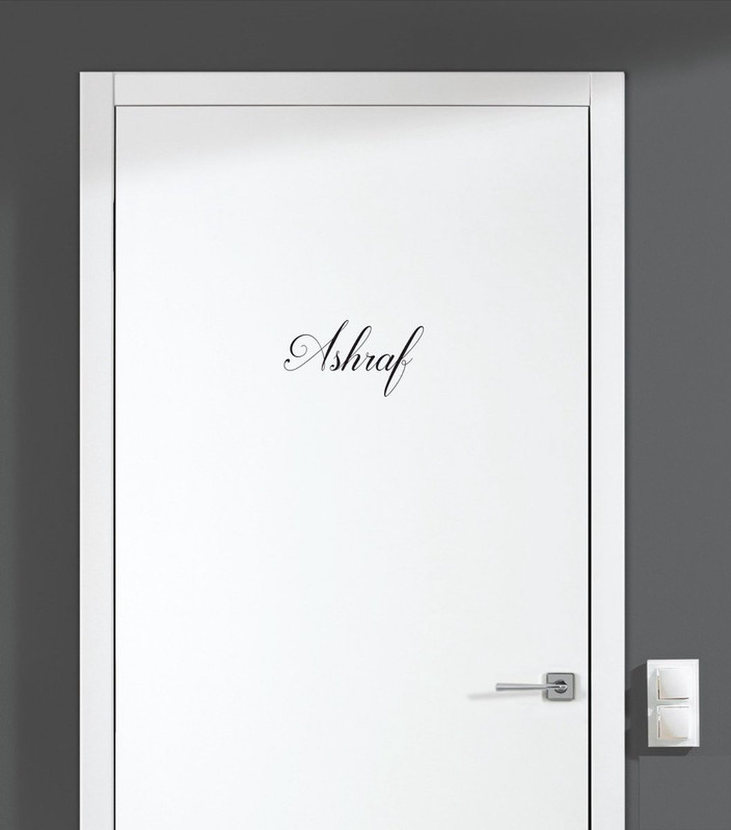 Deursticker Met Naam - Ashraf